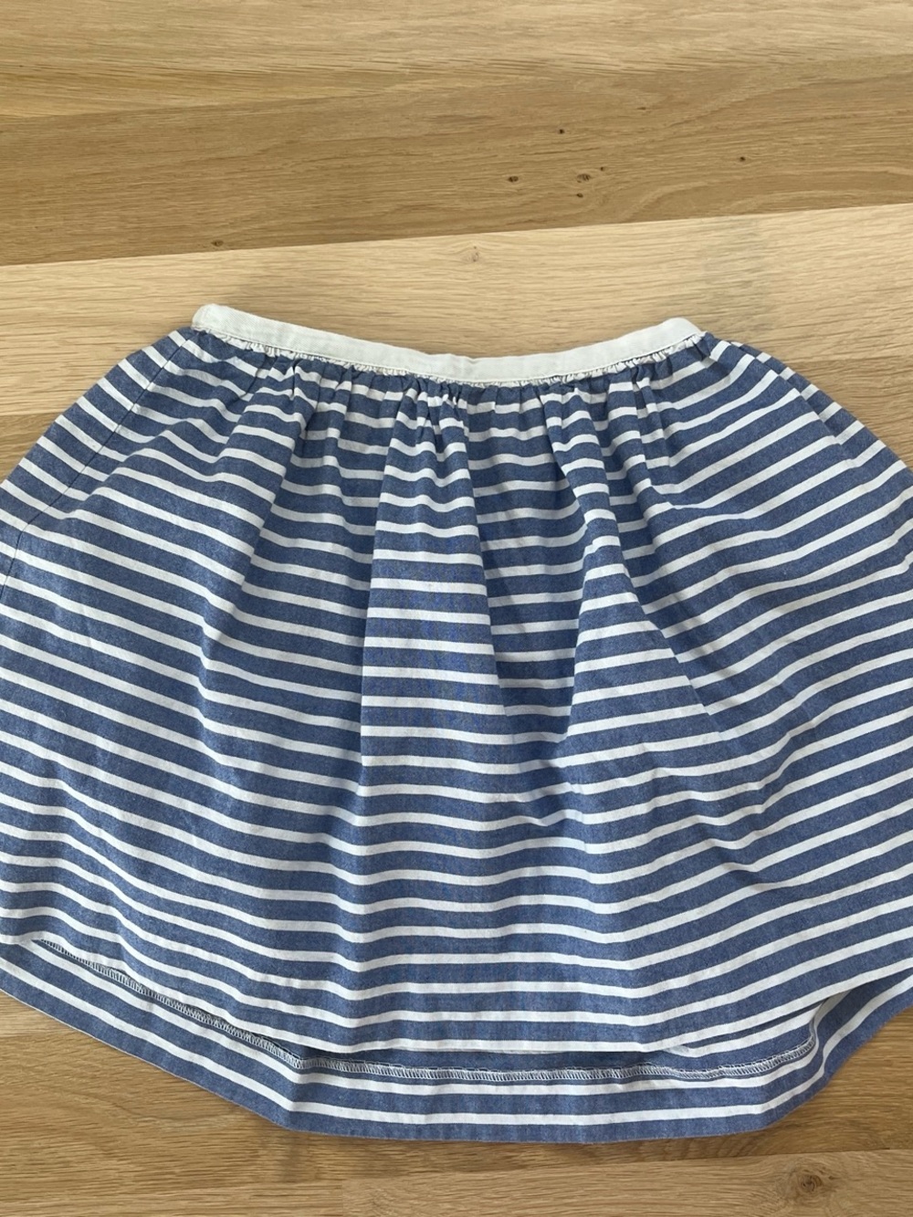 Jacadi Blue and White Striped Girls' Skirt
